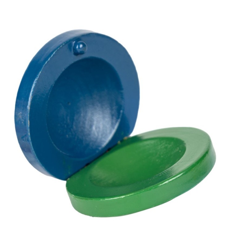 Percussion Kastagnette blau/grün